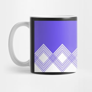 Abstract geometric pattern - blue and white. Mug